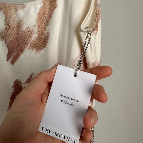 NWT We Wore What Cowhide Scoop Neck Romper Chain Women's Large - Picture 8 of 9